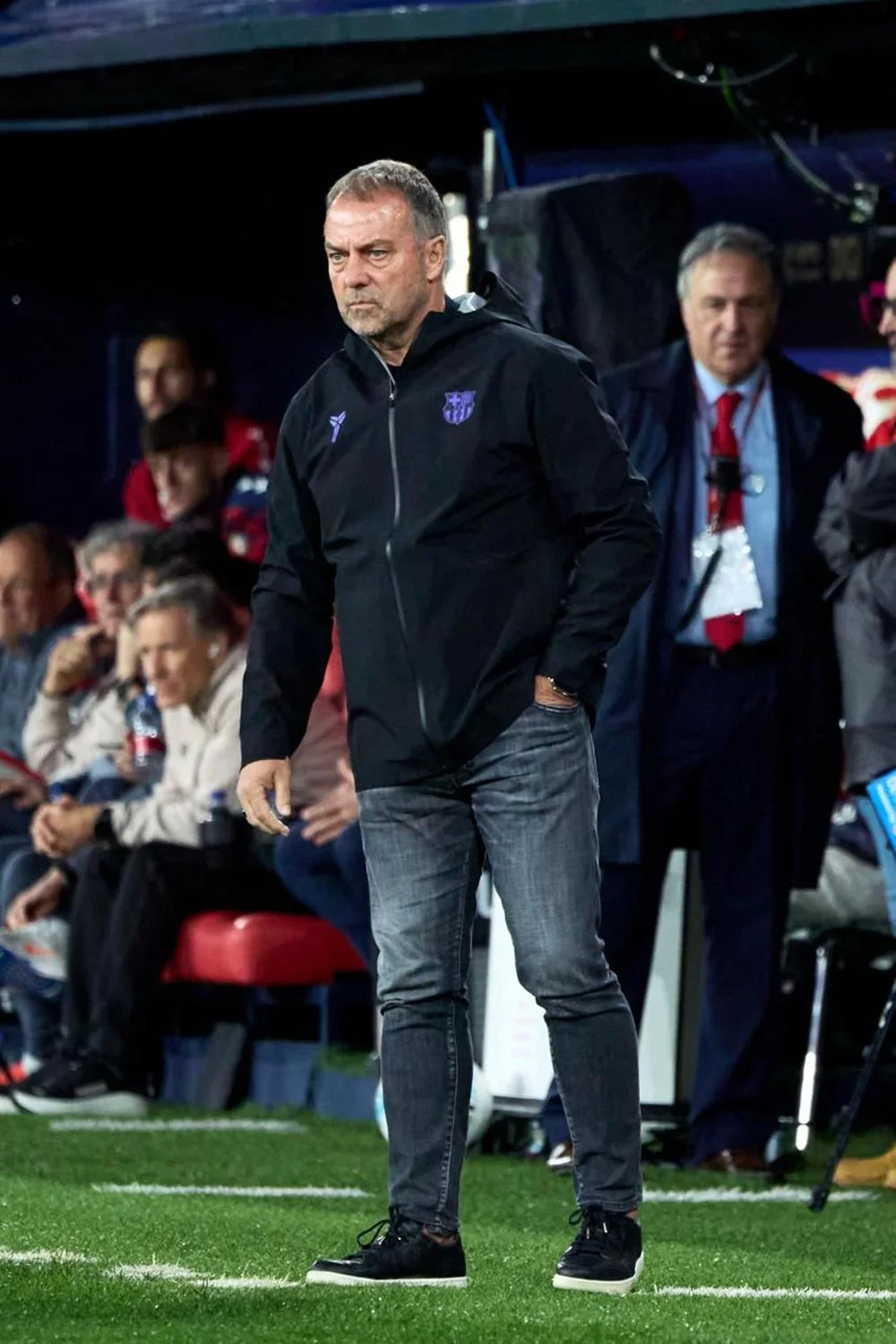 Hansi Flick, durante el partido contra Osasuna.
